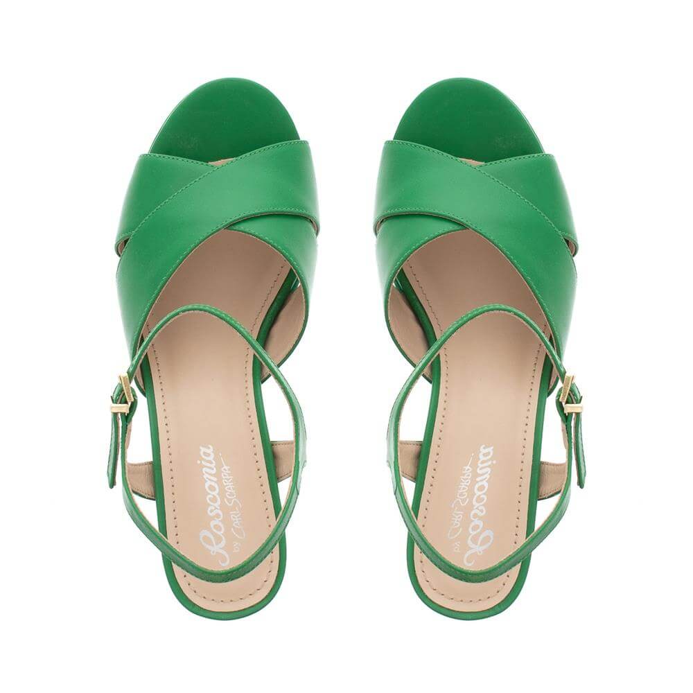 Platform sandals 2024 green